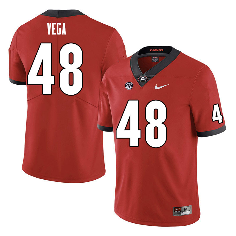 Georgia Bulldogs #48 JC Vega College Football Jerseys Sale-Red